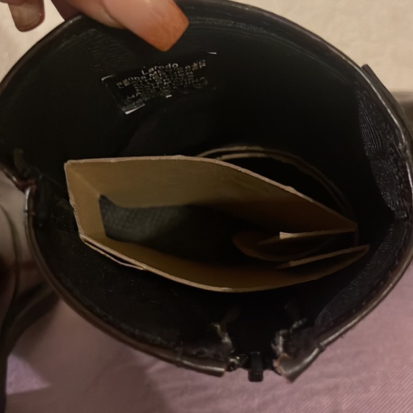 LAREDO (62004) Brown Long Haul Western Side-Zipper Round Toe Boots - Size 8 1/2 - Picture 6 of 8